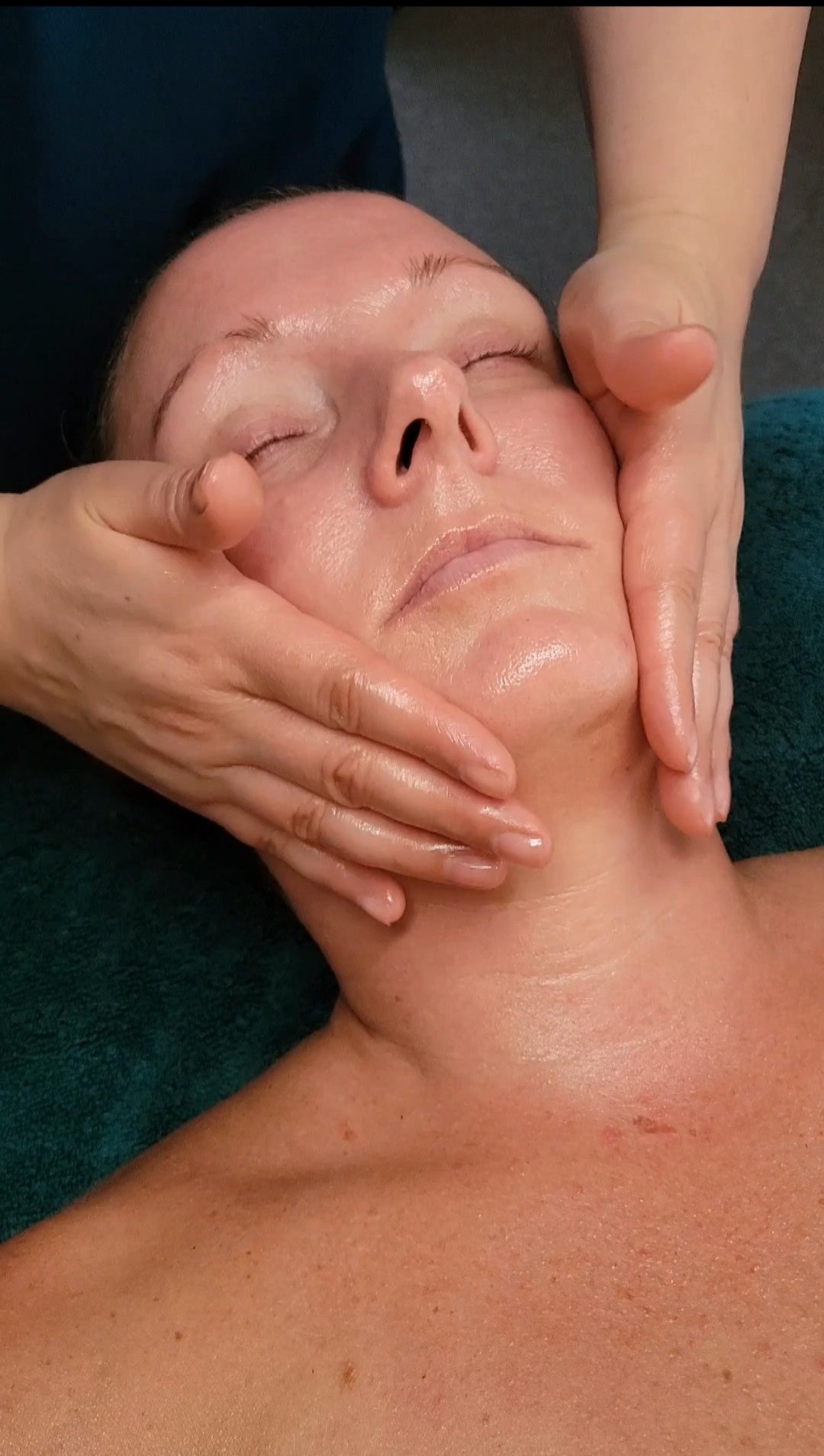 woman getting facial massage